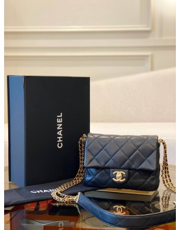 2024 MICROCHIP CHANEL TIMELESS BLACK QUILTED CAVIAR MULTI CHAIN FLAP BAG -FULL SET-