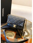 2024 MICROCHIP CHANEL TIMELESS BLACK QUILTED CAVIAR MULTI CHAIN FLAP BAG -FULL SET-