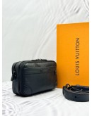 (UNUSED) 2025 MICROCHIP LOUIS VUITTON ALPHA WEARABLE WALLET IN BLACK MONOGRAM SHADOW LEATHER