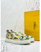 FENDI FF VERTIGO SLIP-ON SNEAKERS IN CANVAS MULTICOLOR SIZE 37