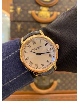 2024 RAYMOND WEIL TOCCATA REF 5485 ROSE GOLD DIAL 39MM QUARTZ WATCH -FULL SET-