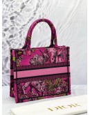 (LIKE NEW) 2023 CHRISTIAN DIOR EMBROIDERED TOILE DE JOUY VOYAGE BOOK SMALL TOTE BAG 