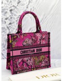 (LIKE NEW) 2023 CHRISTIAN DIOR EMBROIDERED TOILE DE JOUY VOYAGE BOOK SMALL TOTE BAG 