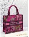 (LIKE NEW) 2023 CHRISTIAN DIOR EMBROIDERED TOILE DE JOUY VOYAGE BOOK SMALL TOTE BAG 