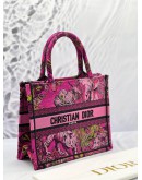 (LIKE NEW) 2023 CHRISTIAN DIOR EMBROIDERED TOILE DE JOUY VOYAGE BOOK SMALL TOTE BAG 