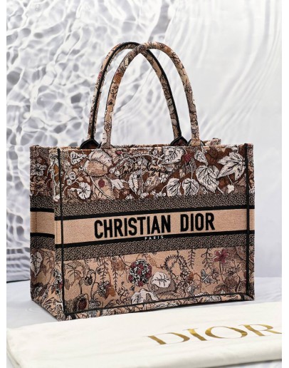 (LIKE NEW) 2022 CHRISTIAN DIOR POWER PINK JARDIN BOOK MEDIUM TOTE BAG 