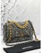 (LIKE NEW) MICROCHIP CHANEL 19 TWEED QUILTED CC LOGO FLAP CROSSBODY BAG WITH 3 TONE HARDWARE