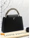 (LIKE NEW) LOUIS VUITTON BLACK CAPUCINES MM PYTHON HANDLE 