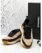 (PRE OWNED) CHANEL MULTICOLOR SUEDE AND MESH CC LOW TOP SNEAKERS SIZE 36
