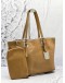 (SALE) LONG CHAMP QUILTED EMBOSSED LEATHER TOTE BAG WITH POUCH