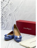 SALVATORE FERRAGAMO LIGHT BLUE VARA BOW PUMPS SIZE 8 1/2