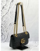 (SALE) GUCCI GG MARMONT MINI CALFSKIN MATELASSE LEATHER SLING BAG IN GHW