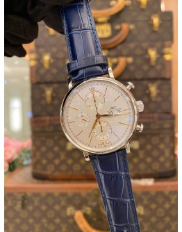 (BRAND NEW) 2021 IWC PORTOFINO CHRONOGRAPH REF IW391031 WHITE DIAL 42MM AUTOMATIC WATCH -FULL SET-