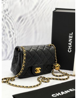 MICROCHIP CHANEL PEARL CRUSH MINI SQUARE FLAP BAG -FULL SET- 