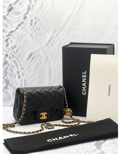 MICROCHIP CHANEL PEARL CRUSH MINI SQUARE FLAP BAG -FULL SET- 