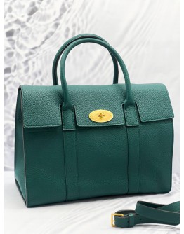 (UNUSED) MULBERRY BAYSWATER GRAIN LEATHER TOTE BAG WITH STRAP 