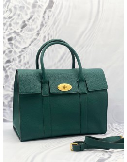 (UNUSED) MULBERRY BAYSWATER GRAIN LEATHER TOTE BAG WITH STRAP 