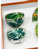 (UNUSED) HERMES PASSIFOLIA TEA CUP AND SAUCER 