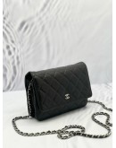 YEAR 2017 CHANEL CAVIAR LEATHER WALLET ON CHAIN