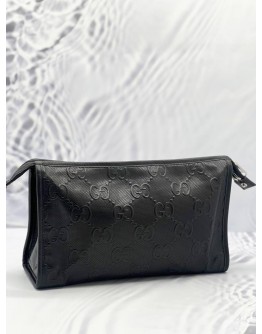 GUCCI EMBOSSED MONOGRAM POUCH 