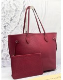 LOUIS VUITTON NEVERFULL MM WITH SMALL POUCH TOTE BAG IN EPI LEATHER 