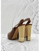 (RAYA SALE) BALLY HEELS IN BROWN CALFSKIN LEATHER SIZE 38.5