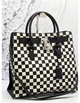 MICHAEL KORS CHECKERBOARD TOTE BAG WITH STRAP 