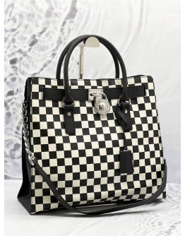 MICHAEL KORS CHECKERBOARD TOTE BAG WITH STRAP 