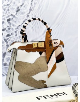 (LIKE NEW) FENDI PEEKABOO WHITE INLAY STOCKING GIRL 