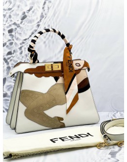 (LIKE NEW) FENDI PEEKABOO WHITE INLAY STOCKING GIRL 