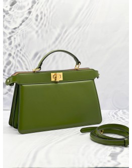 FENDI PEEKABOO ISEEU EAST-WEST TOP HANDLE NAPPA LEATHER BAG 