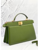FENDI PEEKABOO ISEEU EAST-WEST TOP HANDLE NAPPA LEATHER BAG 
