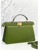 FENDI PEEKABOO ISEEU EAST-WEST TOP HANDLE NAPPA LEATHER BAG 