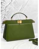 FENDI PEEKABOO ISEEU EAST-WEST TOP HANDLE NAPPA LEATHER BAG 