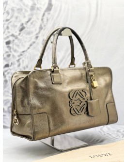 LOEWE AMAZONA HANDLE BAG IN BRONZE GOLD 