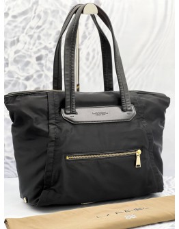 LANCEL NYLON BLACK TOTE BAG 