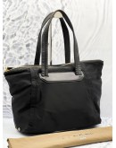LANCEL NYLON BLACK TOTE BAG 