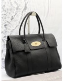 (PRE-OWNED) MULBERRY BAYSWATER SATCHEL GRAIN LEATHER TOTE BAG 