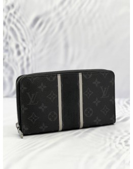 (LIKE NEW) LOUIS VUITTON MONOGRAM ECLIPSE FRAGMENT ZIPPY ORGANIZER WALLET 