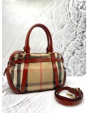 BURBERRY CHECK NOVA BOWLING BAG