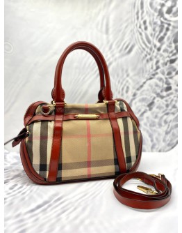 BURBERRY CHECK NOVA BOWLING BAG