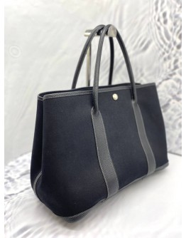 HERMES GARDEN PARTY TOTE BAG IN BLACK