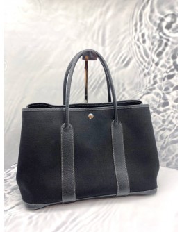 HERMES GARDEN PARTY TOTE BAG IN BLACK