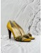 (RAYA SALE) DOLCE & GABBANA HEELS IN YELLOW PATENT LEATHER SIZE 39