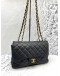 CHANEL CLASSIC FLAP JUMBO BLACK GOLD HARDWARE CHAIN BAG