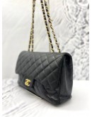 CHANEL CLASSIC FLAP JUMBO BLACK GOLD HARDWARE CHAIN BAG