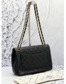 CHANEL JUMBO CLASSIC DOUBLE FLAP BLACK CAVIAR LEATHER GHW