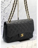 CHANEL JUMBO CLASSIC DOUBLE FLAP BLACK CAVIAR LEATHER GHW