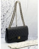 CHANEL JUMBO CLASSIC DOUBLE FLAP BLACK CAVIAR LEATHER GHW