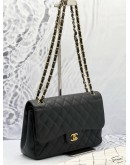 CHANEL JUMBO CLASSIC DOUBLE FLAP BLACK CAVIAR LEATHER GHW